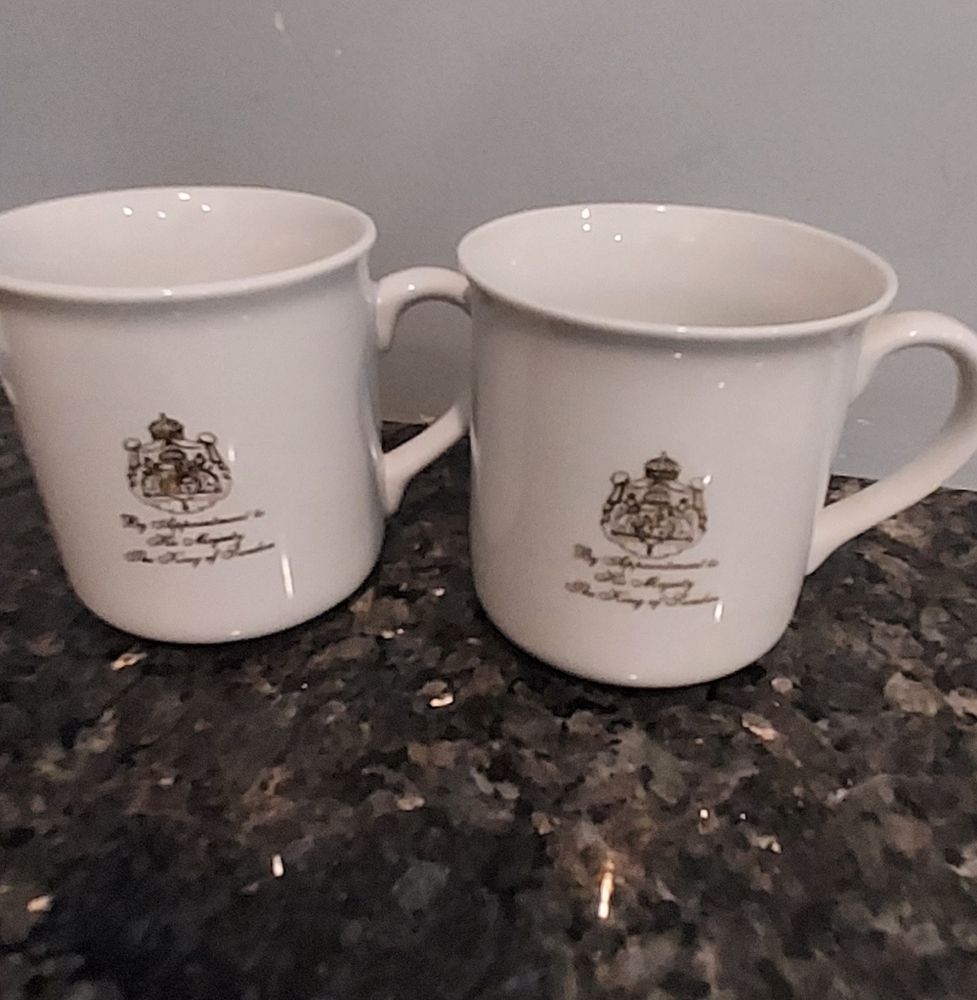 Gevalia Kaffe White Coffee Mugs By Appointment to His Majesty The King of Sweden